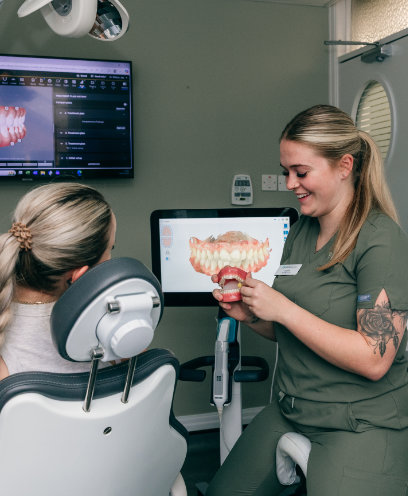 Discreetly transform your smile with virtually invisible Invisalign® aligners.