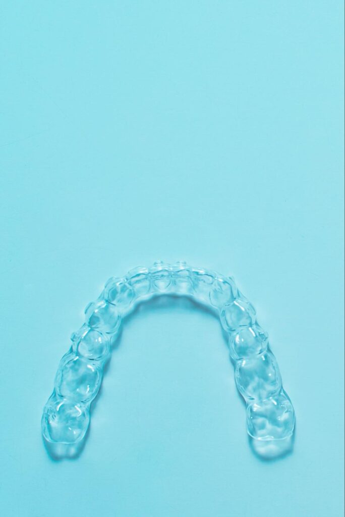 aligners with light blue background