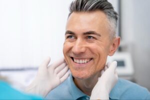 close up doctor checking patient